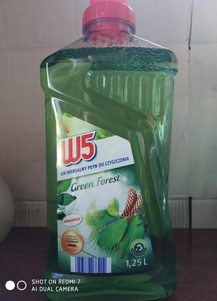 W5 універсальний засіб для миття підлоги green forest 1.25 l