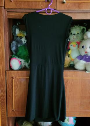 Чёрное шикарное платье с ремнем6 фото