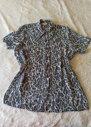 Блуза с леопардовым принтом