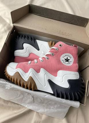 Кеды converse run star motion hi ‘pink’8 фото