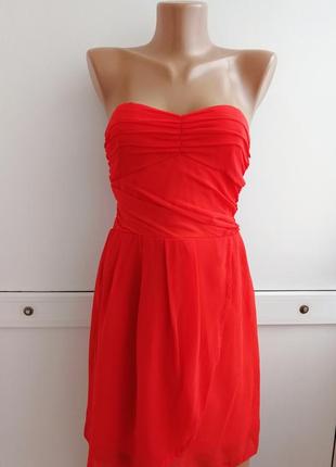 Платье женское красное мини