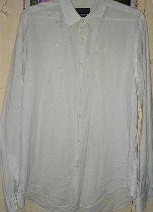 Мужская рубашка  в мелкую  крапочку zara