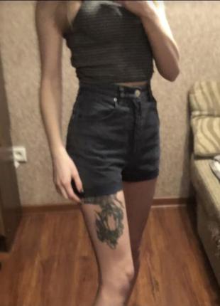 Джинсові шорти на високій посадці pepe jeans за типом levis