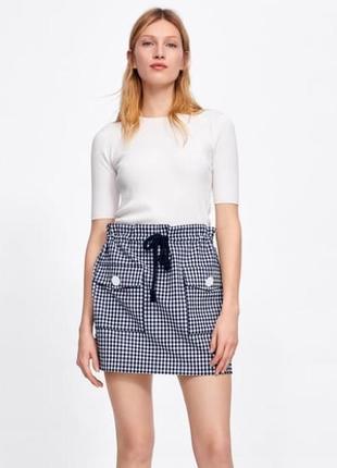 Zara, спідниця в клітинку, р. s