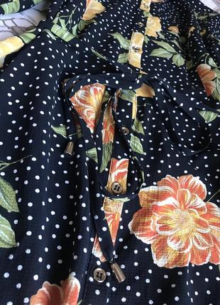 Шикарне плаття в квітковий принт/сукні сорочка міді3 фото