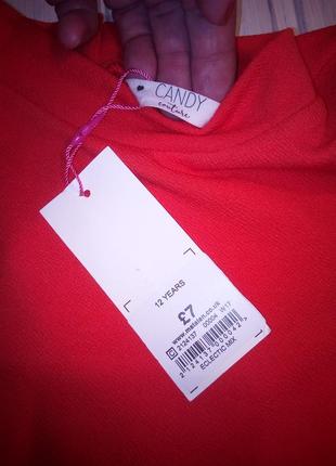 Неоновий яскравий нарядний топ, блузка, бирка, candy couture, 146 - 1525 фото