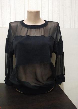 Блузка черная1 фото