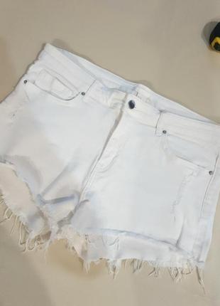 Шорты джинсовые белые h&m1 фото