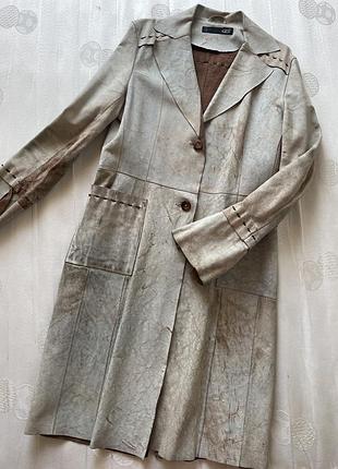 Плащ з натуральної шкіри