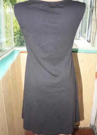 Бавовняне плаття з оригінальним вишитим коміром в етно стилі бохо5 фото