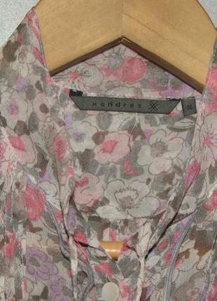Xandres шовкова блузка в квітка6 фото