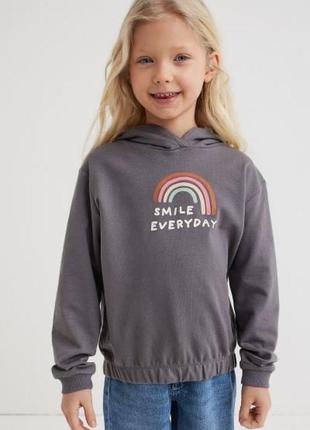Толстовка, худі з капюшоном дівчинці 4/6 років