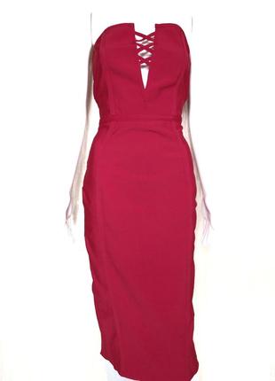 Червона сукня красное платье prettylittlething size 12