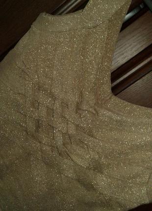 Вишукане коктейльне золотисте бандажне плаття4 фото