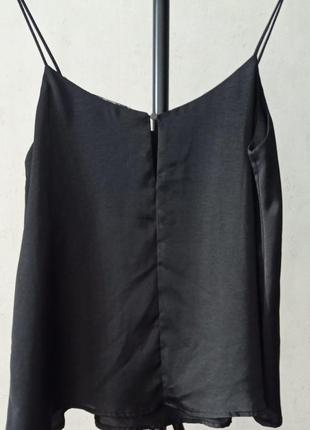 Чорна шифонова блузка stradivarius2 фото