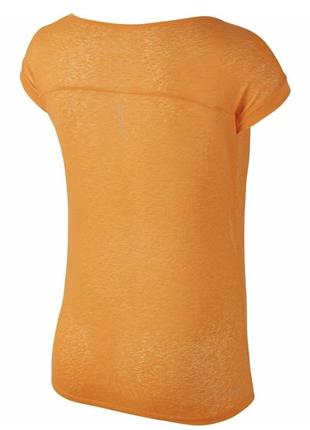 Спортивная оранжевая футболка nike df cool breeze(размер 36)8 фото