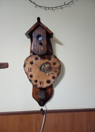 Годинники настінні бра в стилі - нічник "шпаківню" з підсвічуванням.