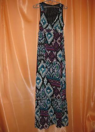 Нарядный длинный легкий шифоновый сарафан платье, 6 uk/32-34 eu pimkie км1104 маленький размер8 фото