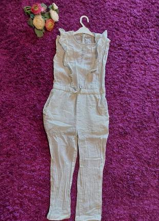 Летний брючный комбинезон для малышки manor kids 110