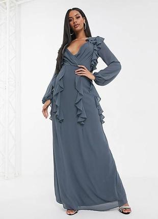 Шикарне плаття з воланами 46 розмір