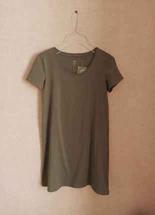 Базовое женское платье оливкового цвета8 фото