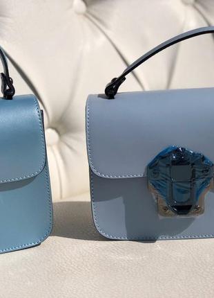 Голубі жіночі сумки італія (натур.шкіра) жіноча шкіряна сумка блакитна