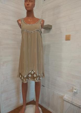 Коктейльное платье с бисером и паетками floyd 14p1 фото