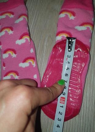 Антиковзкі махрові шкарпетки, нековзні утеплені шкарпетки на дівчинку, 23-24р4 фото