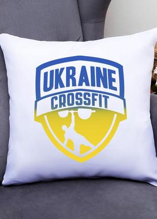 Подушка декоративная с принтом  "ukraine crossfit" push it