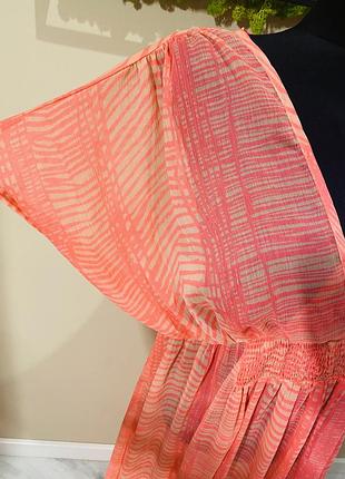 Довга яскрава туніка в підлогу3 фото