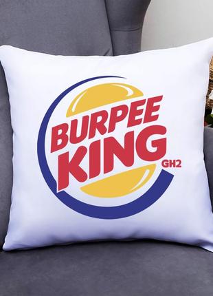 Подушка декоративна з принтом "burpee king" push it