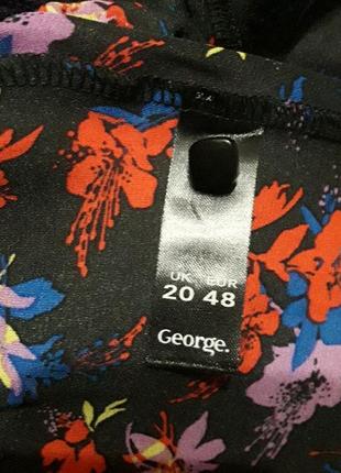 Брендовая новая красивая блузка в цветах р. 20 от george просвечивает5 фото