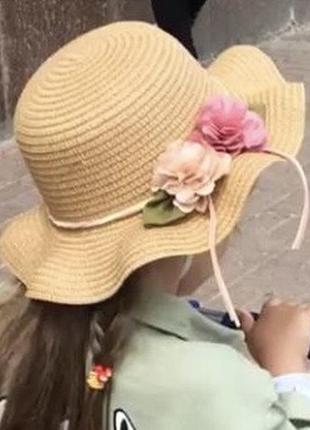 Детская соломенная шляпка, панама, канотье1 фото