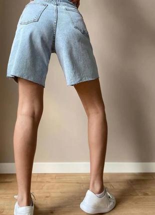 Джинсові шорти бермуди прямі мом жіночі бріджи2 фото