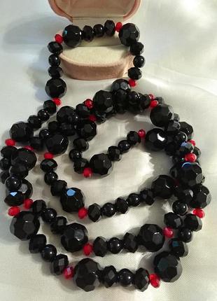 Намисто вінтаж часів срср,чеське скло,великі,важкі.,довжина 50(100)див.