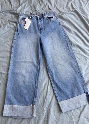 Джинси джинсы широкие с высокой посадкой wide fit reserved zara,новые с биркой