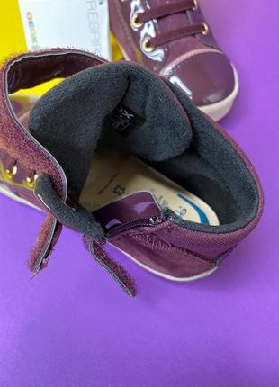 Детские кожаные утепленные демисезонные ботинки geox 22,23,24 девочке дівчинці дитячі5 фото
