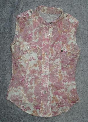 Рубашка/блузка женская без рукавов на лето1 фото