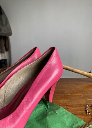 Набор розовые кожаные туфли mismatched shoes vert made in italy2 фото