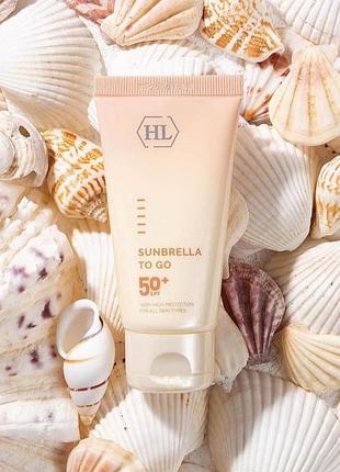 Сонцезахисний крем holy land sunbrella sun protector з spf 50+ та spf 30+ , з тоном та без тону