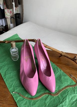 Набор розовые кожаные туфли mismatched shoes vert made in italy