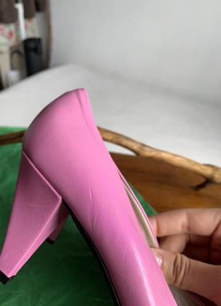 Набор розовые кожаные туфли mismatched shoes vert made in italy9 фото