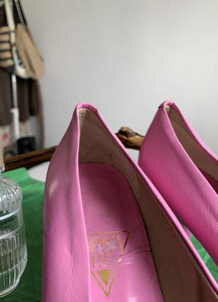 Набор розовые кожаные туфли mismatched shoes vert made in italy6 фото