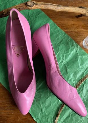 Набор розовые кожаные туфли mismatched shoes vert made in italy5 фото