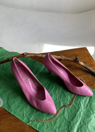 Набор розовые кожаные туфли mismatched shoes vert made in italy10 фото
