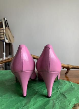 Набор розовые кожаные туфли mismatched shoes vert made in italy3 фото