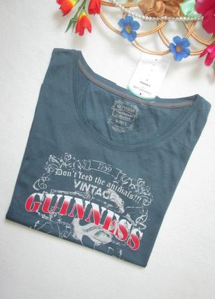 Шикарная хлопковая футболка с надписями guinness 🌺🍒🌺6 фото