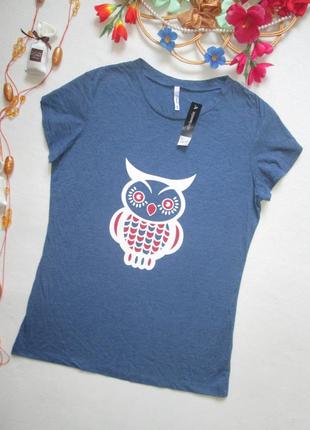 Суперова меланжева футболка принт сова ethelaustin 🌺🍒🌺