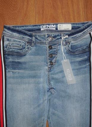 Джинси з лампасиками * denim* стрейч, р. 38..s (44) нові2 фото