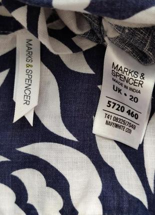 Лляна блуза marks& spencer з квітковим принтом6 фото